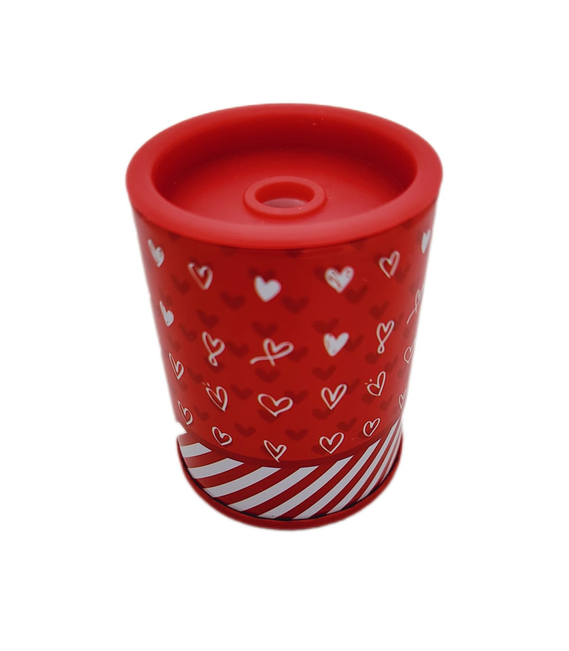 Apontador Tubo Love Com Depósito Metálico Heart - Molin - Cor Vermelho