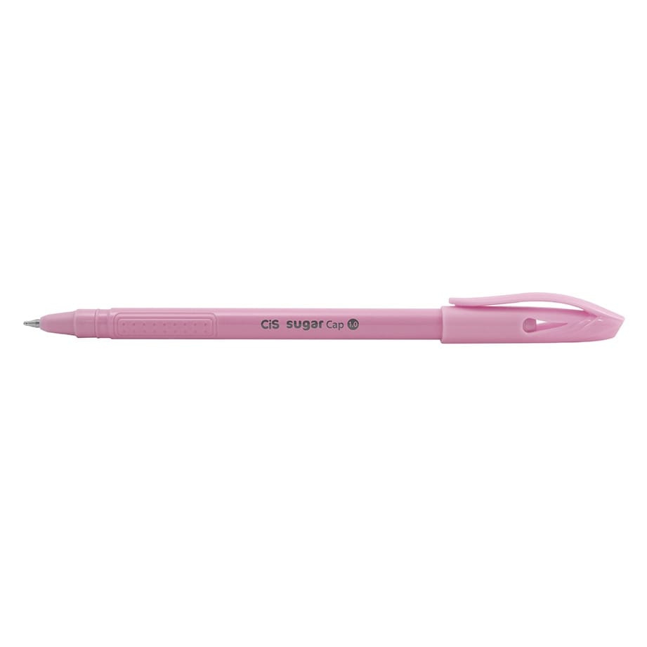 Caneta Esferográfica Cis Sugar Cap 1.0mm - Cores Pastel - Rosa