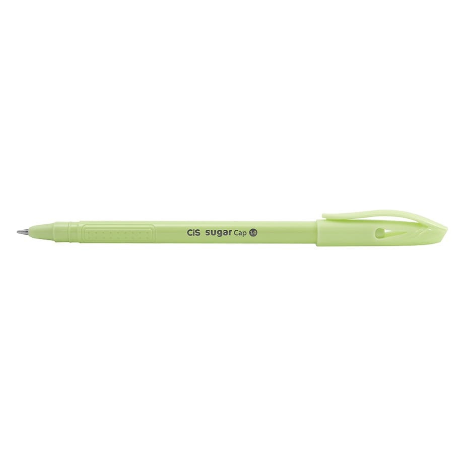 Caneta Esferográfica Cis Sugar Cap 1.0mm - Cores Pastel - Verde