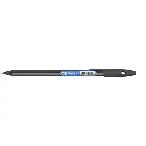 Caneta Esferográfica Happy Cis 0.7mm - Preta 