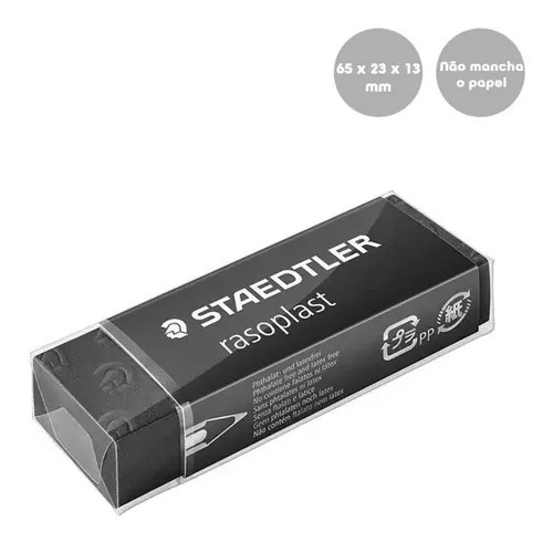 Borracha Rasoplast Staedtler - Preta - 6,5cm 