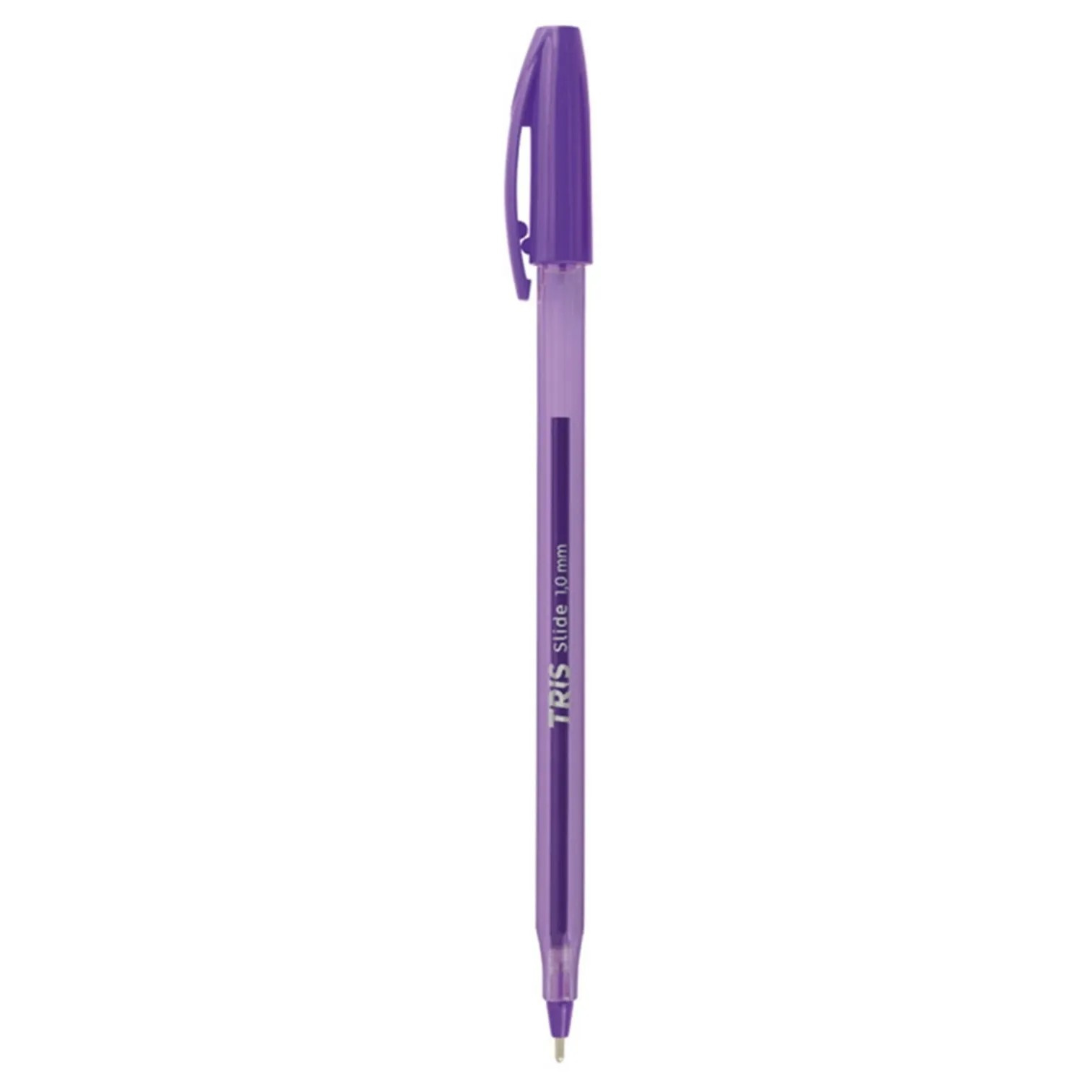 Caneta Esferográfica Tris Slide 1.0mm - Roxo