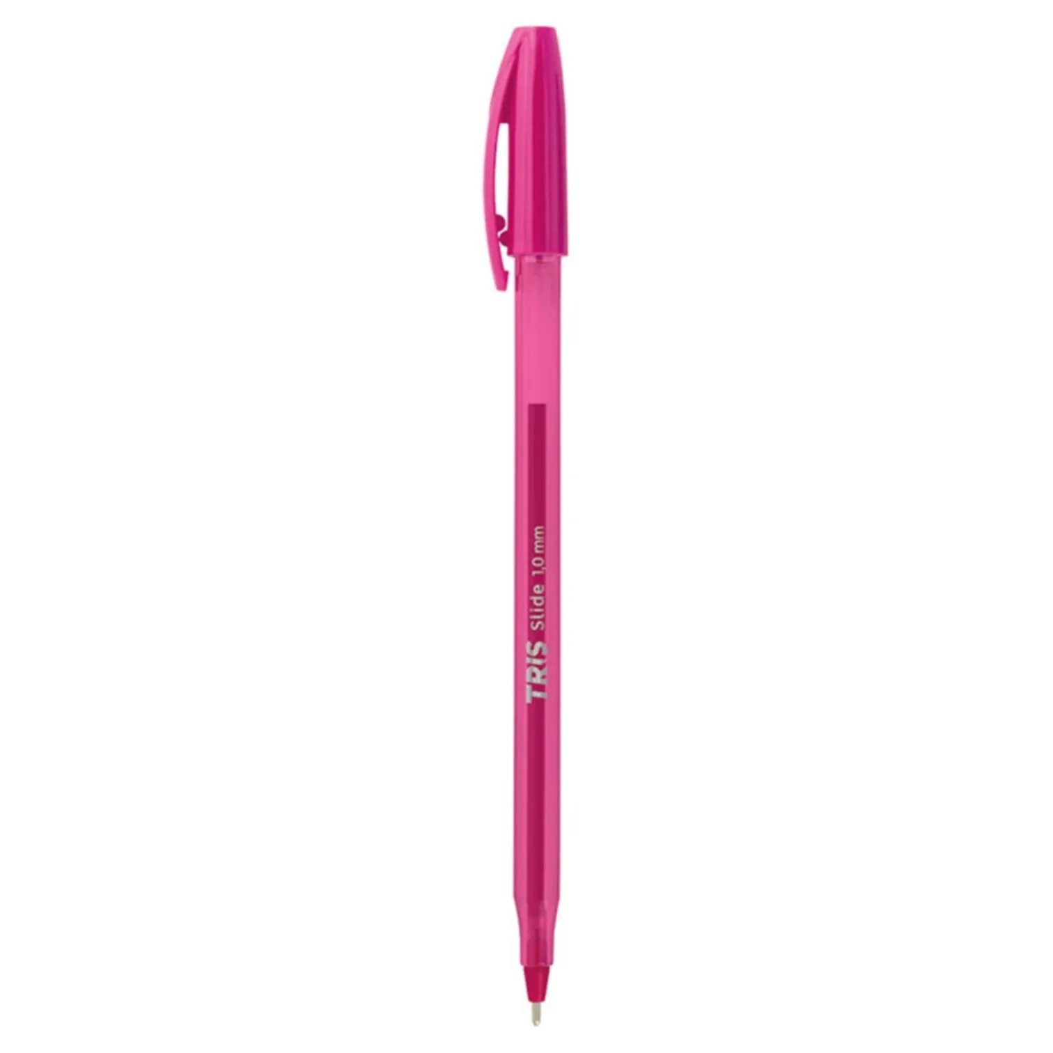 Caneta Esferográfica Tris Slide 1.0mm - Rosa