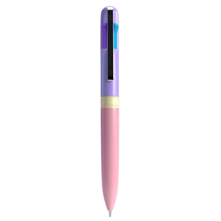Caneta Esferográfica Candy  0.7mm 4 Em 1 Cis - Cores De Tinta (preto, Azul Claro, Vermelho, Roxo) Corpo Lilás