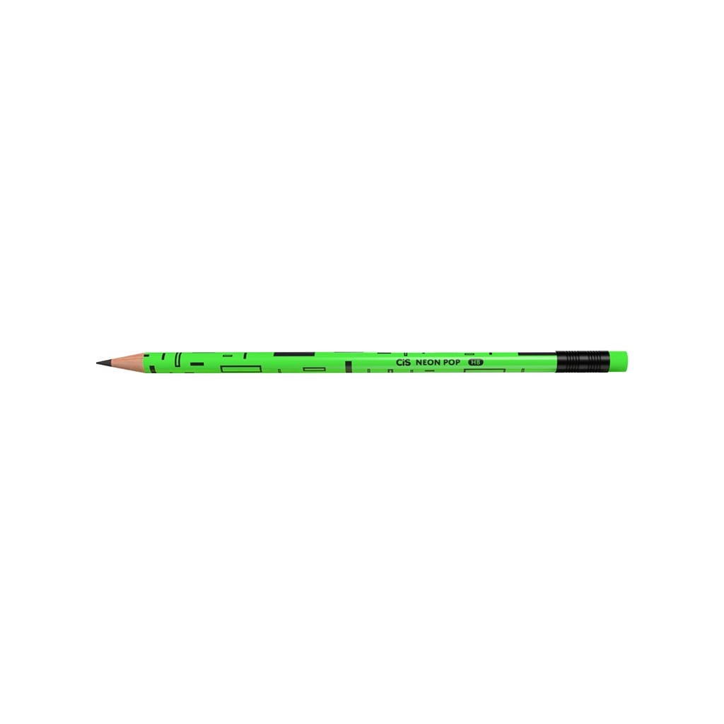 Lápis Preto Cis Redondo Hb Neon Pop C/ Borracha No Topo - Verde