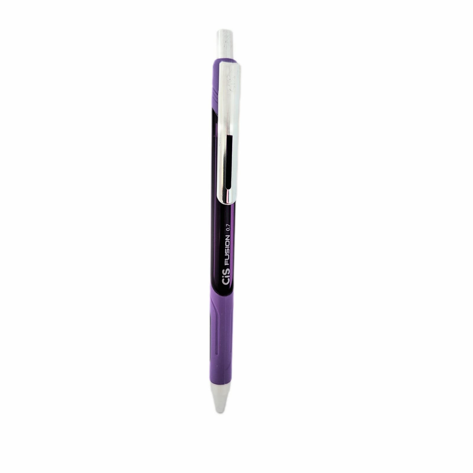 Caneta Esferográfica Fusion Cis 0.7mm - Escrita Em Azul - Corpo Roxo