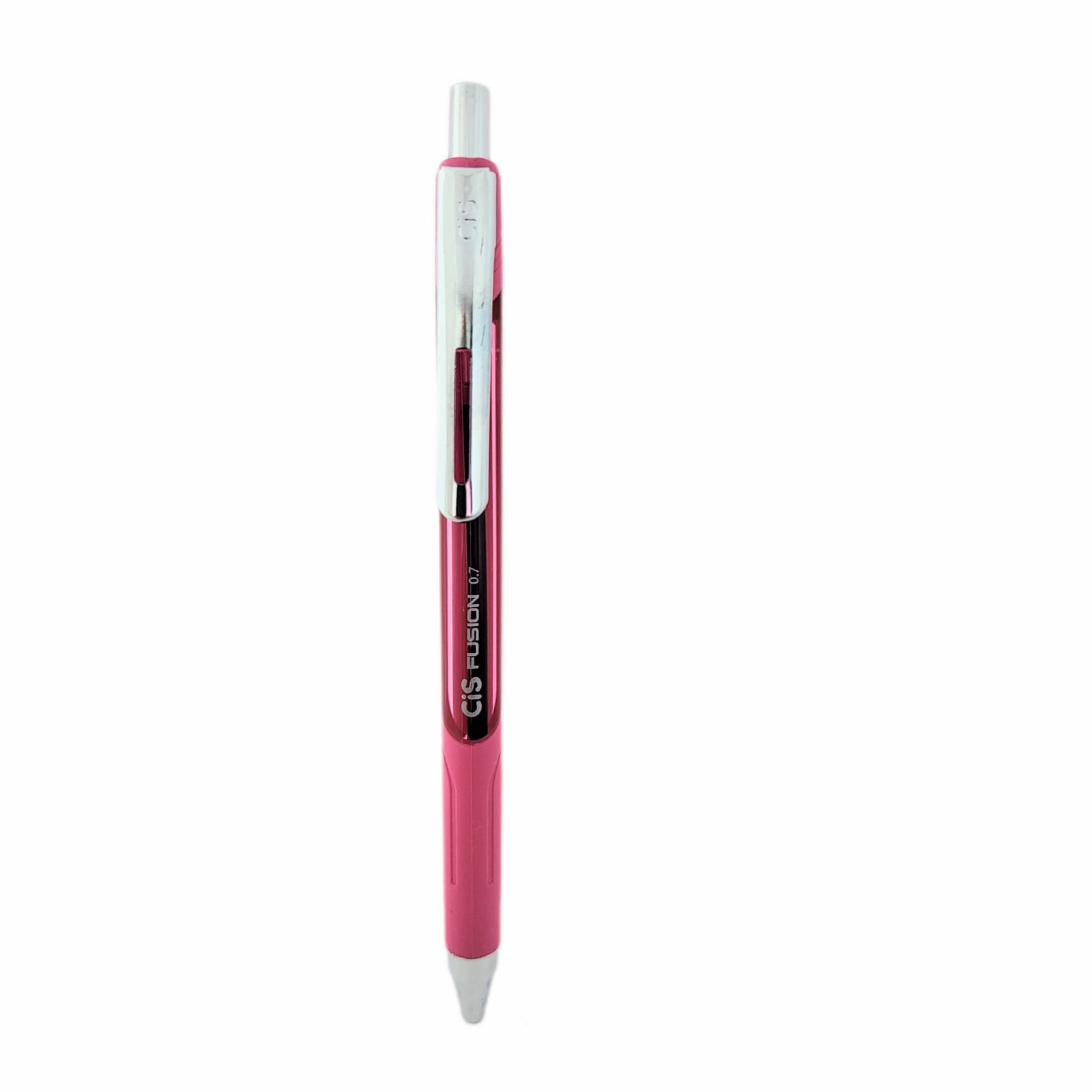 Caneta Esferográfica Fusion Cis 0.7mm - Escrita Em Azul - Corpo Rosa