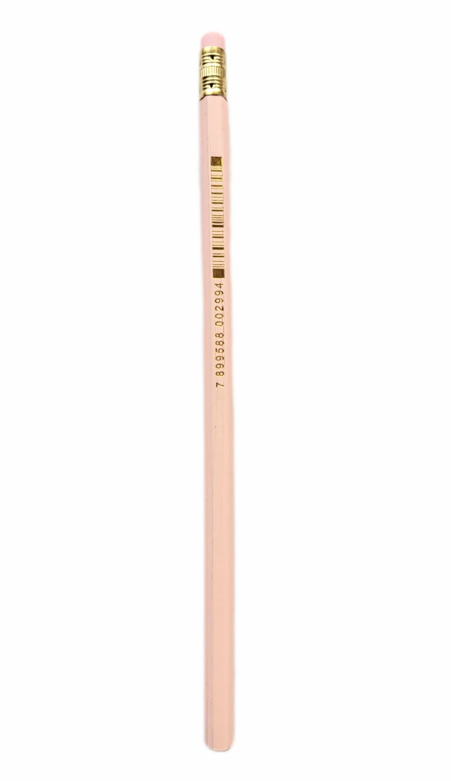 Lápis Preto Sextavado Line Molin Com Borracha No Topo - Tons Pastel - Rosa