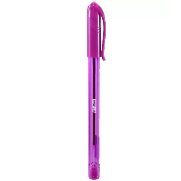 Caneta Esferográfica 1.0 mm Colorida 5 Cores  BRW - Cor Rosa
