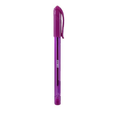 Caneta Esferográfica 1.0 mm Colorida 5 Cores  BRW - Cor Roxa