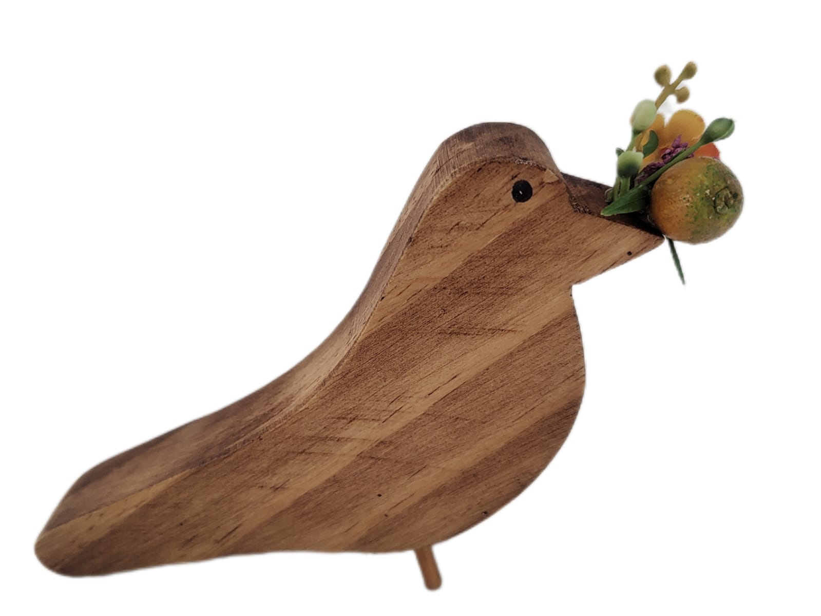 Passarinho De Madeira Rústico ( 14 X 7 X 2 cm )