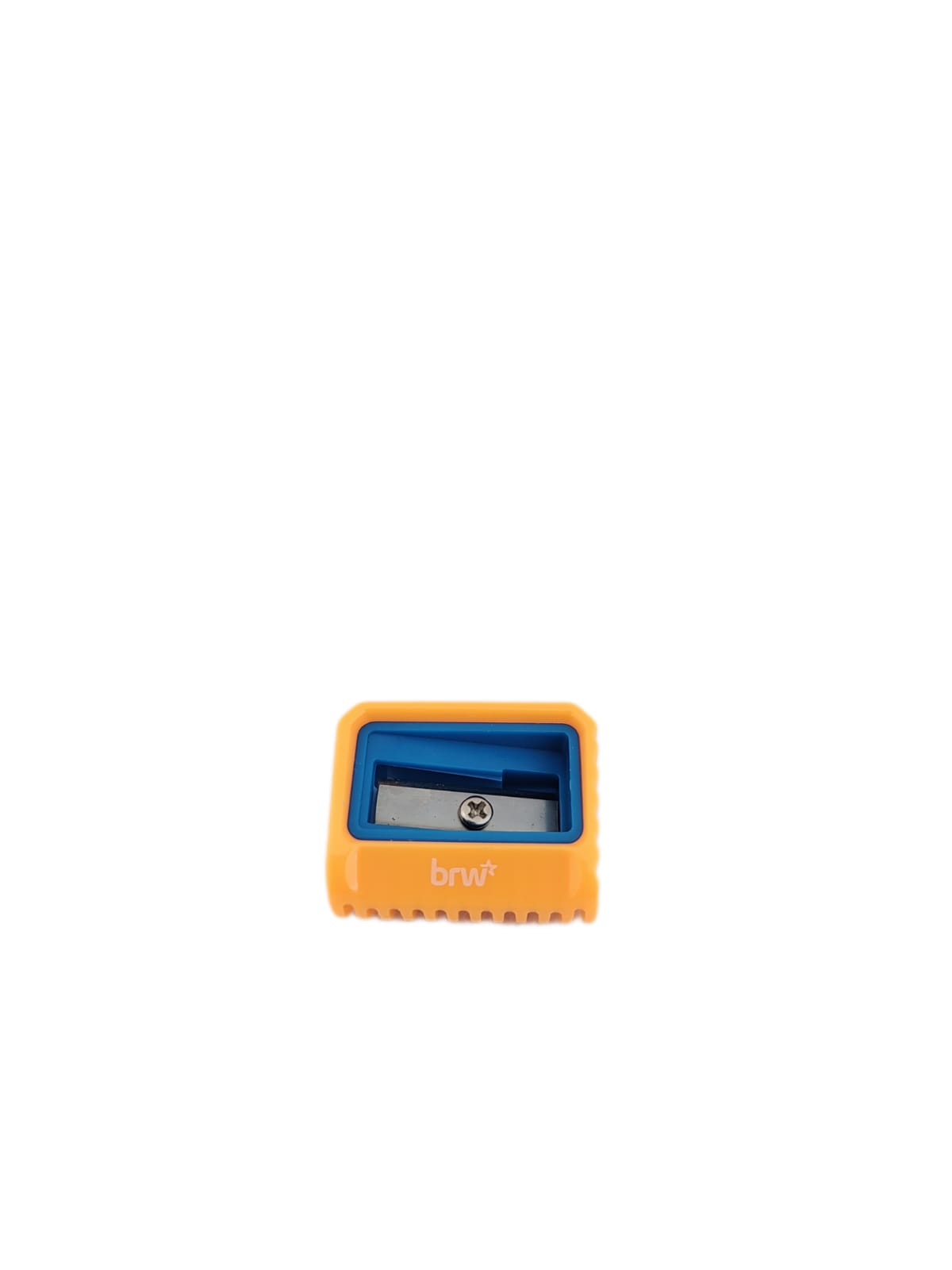 Apontador Plástico Sem Depósito Colorful  Brw - Laranja/Azul