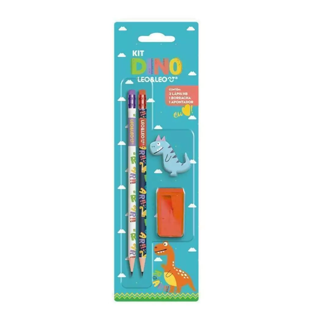 Kit Escolar Dino c/4 Peças - 
Leo 