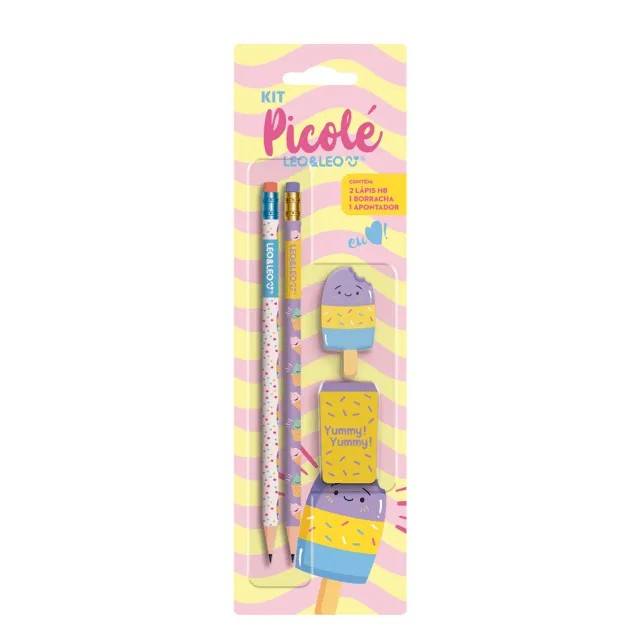Kit Escolar Picolé c/4 Peças - 
Leo 