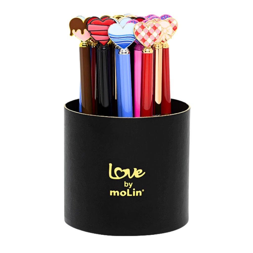 Caneta Coração Love Metallic Molin - Dourada