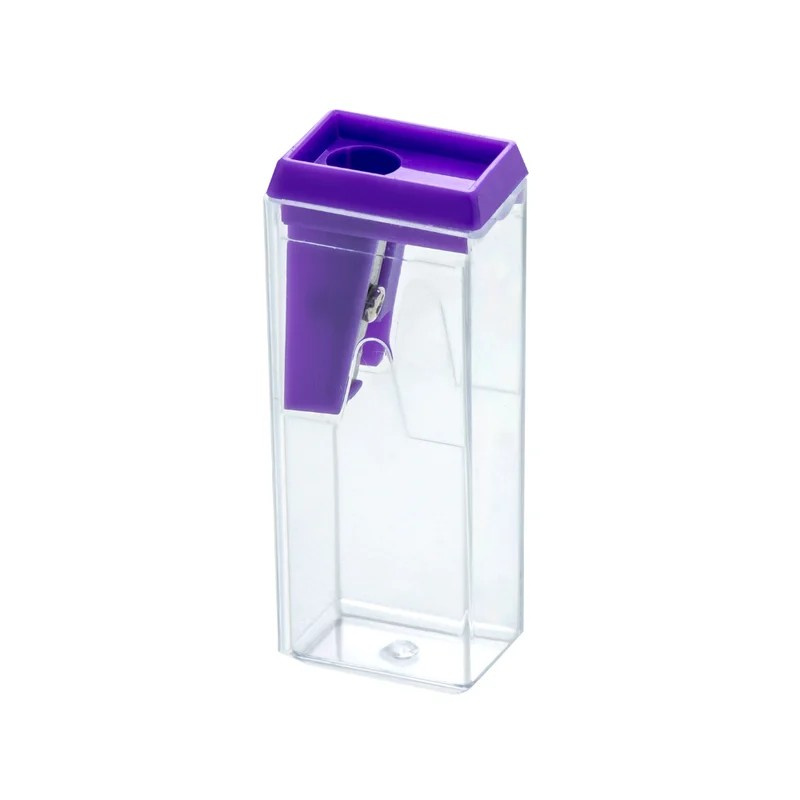 Apontador Plástico Retangular C/ Depósito  Brw - Roxo
