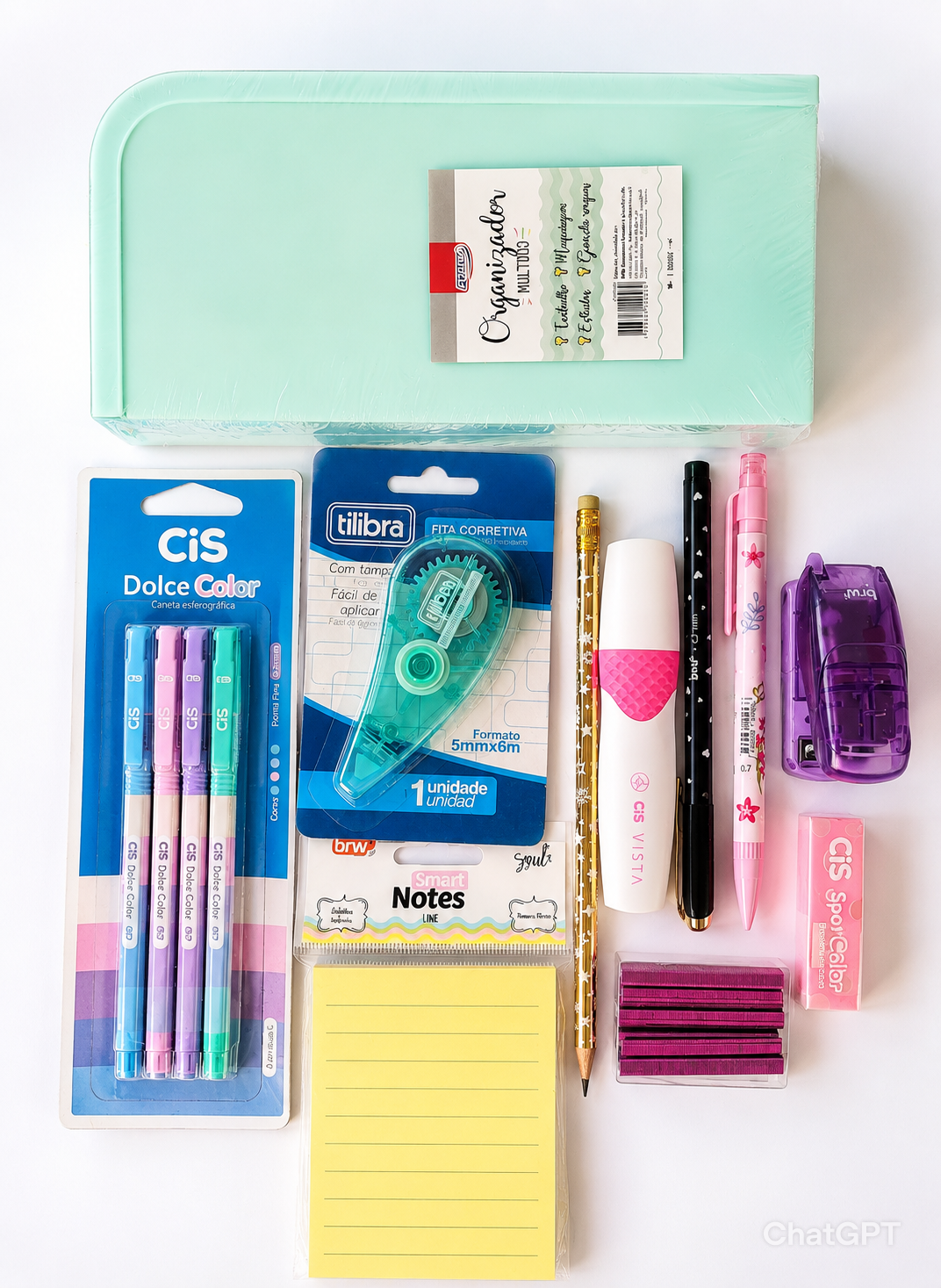 KiIT PREMIUM Candy Pop Com Organizador Rosa ou Verde